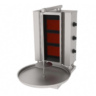 ATALAY ADGC-3S Camlı Sabit Döner Makinesi, 3 Radyanlı, Doğalgazlı