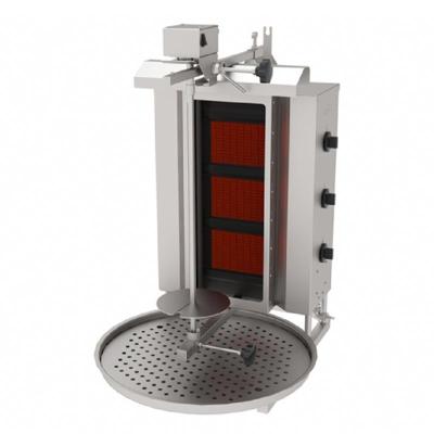 ATALAY ADGC-3U Camlı Üstten Motorlu Döner Makinesi, 3 Radyanlı, Doğalgazlı