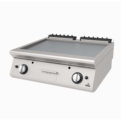 ATALAY AGI-873, 730 Seri Set Üstü Düz Pleyt Izgara, 80x73x30 cm, Doğalgazlı