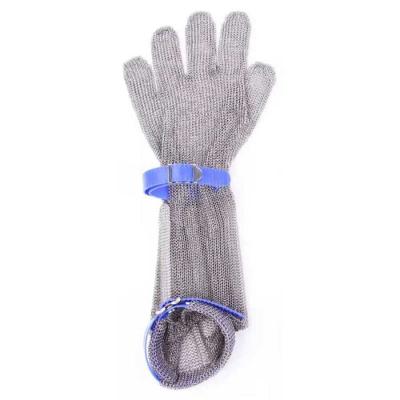 Epinox Çelik Eldiven Uzun 19 Cm Mavi (M) (EL-19M)