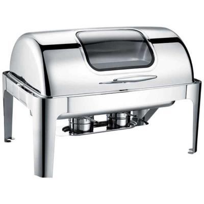 EPINOX Chafing Dish Roll Top Camlı 9 L (CDR-9C)