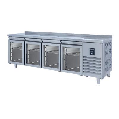 ICEINOX CTS 650 CR UG Tezgah Tip Snack Buzdolabı, 4 Cam Kapılı