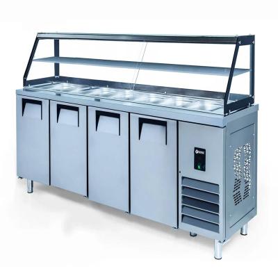 Iceinox STS.G.650.CR Camlı Servis Buzdolabı, 4 Kapılı
