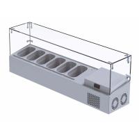 Iceinox VTP.132.GL Set Üstü Camlı Saladbar, 132x34x45 cm