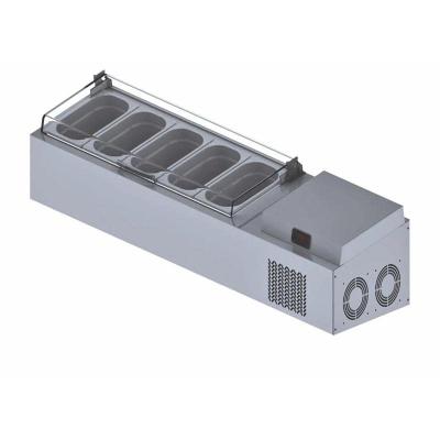 Iceinox VTP.200.PL Set Üstü Pleksi Kapaklı Saladbar, 178x34x30 cm