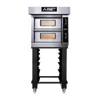 Moretti Forni ID-D-60.60 Çift Katlı Taş Tabanlı 30 cm x 4+4 Pizza Kapasiteli Pizza Fırını, Elektrikli
