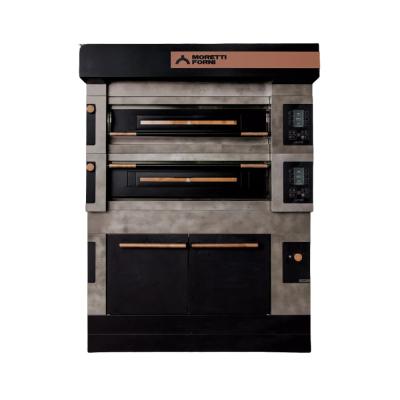 Moretti Forni S140EI-161600-P Icon Seri 2x16 cm Taş Tabanlı Modüler Çok Amaçlı Katlı Fırın, 140x93.5 cm, Elektrikli