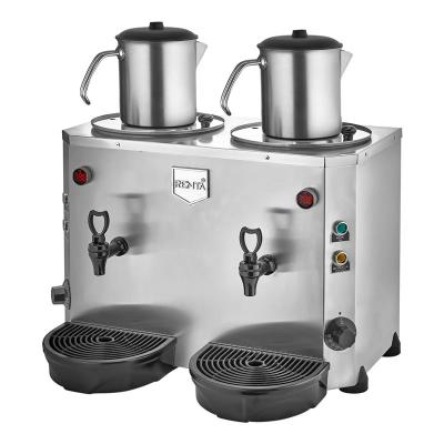 Remta DE15 Jumbo Çay Makinesi, 2 Demlikli, 9+9 L, Elektrikli, Gri