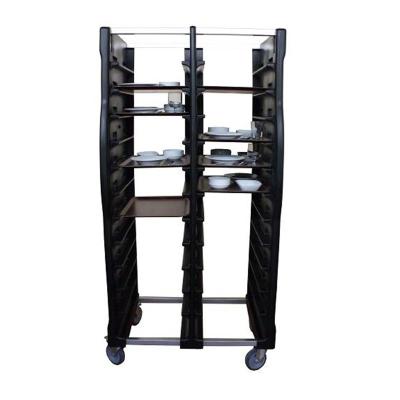 Tribeca TTA-3753 Tepsi Taşıma Arabası, 37x53 cm Servis Tepsisi İçin, Çiftli, 870x690x1760 mm, Siyah